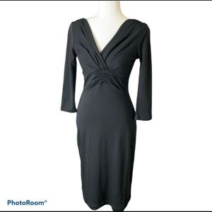 Banana Republic solid black sheath bodycon dress 6